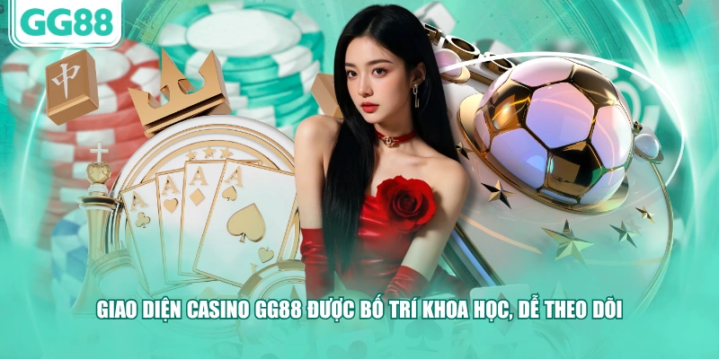 Giao diện casino GG88 được bố trí khoa học, dễ theo dõi