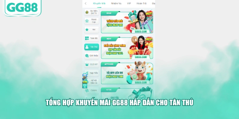 Tổng hợp khuyến mãi GG88 hấp dẫn cho tân thủ